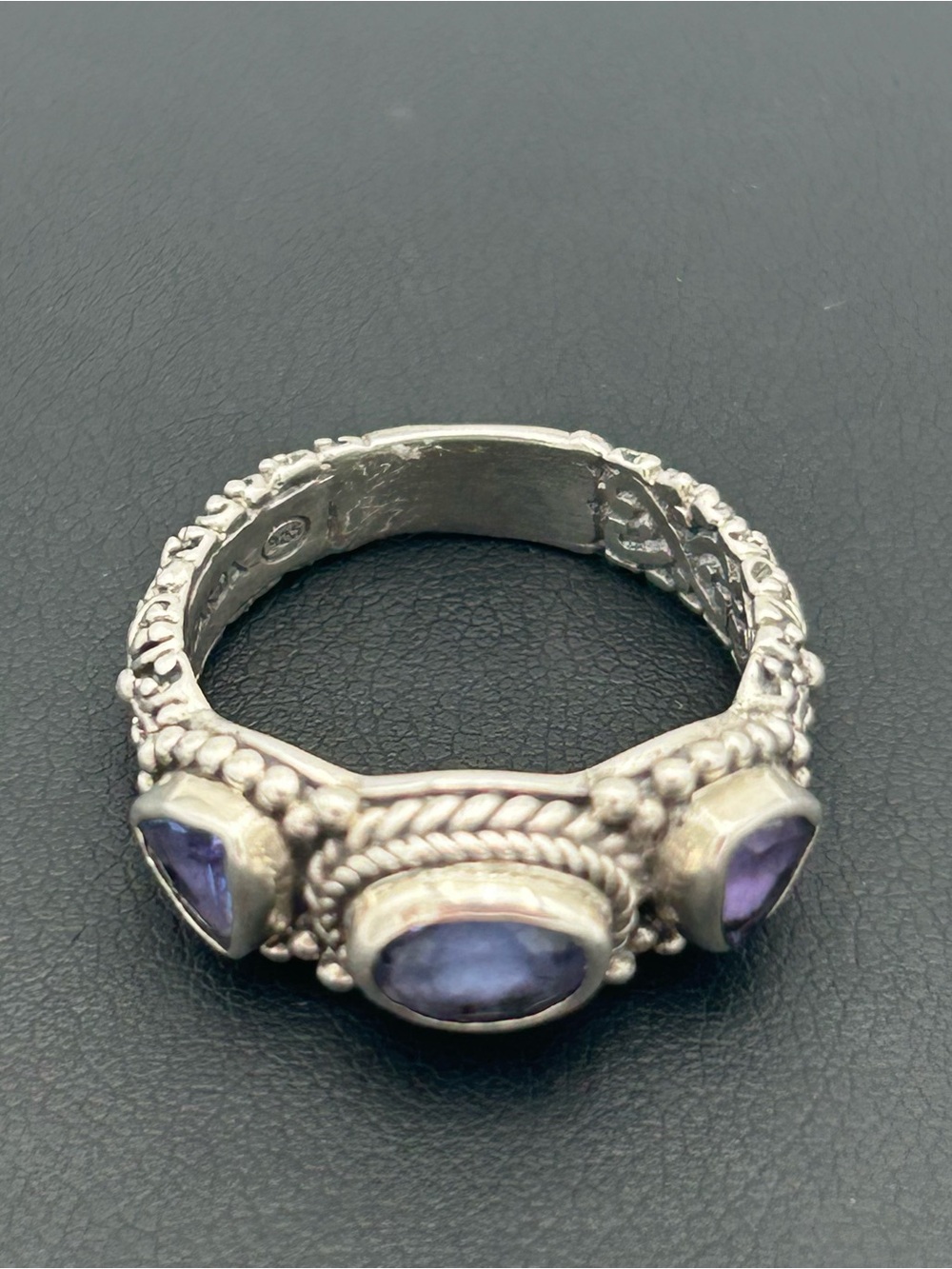 Sarda Sterling Silver Tanzanite Ring - Picture 8 of 11